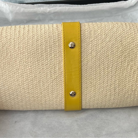 Kate Spade Yellow and Cream Woven Clutch - Picture 3 of 7